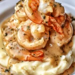 Creamy Garlic Shrimp Over Mashed Potatoes – A Luxurious Comfort Food Classic