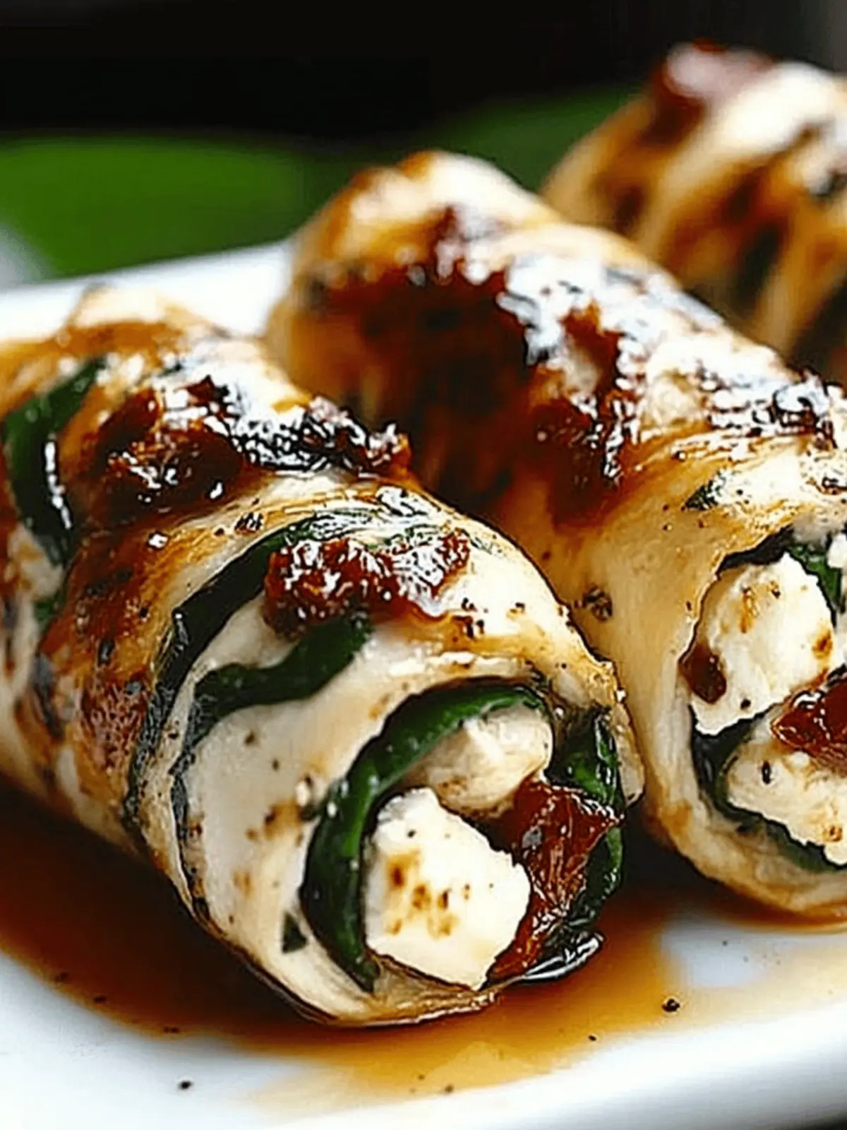 Rolled Up Chicken with Feta, Spinach, and Sun-Dried Tomatoes