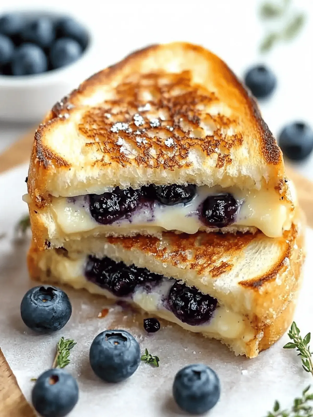 Crispy Blueberry Grilled Cheese