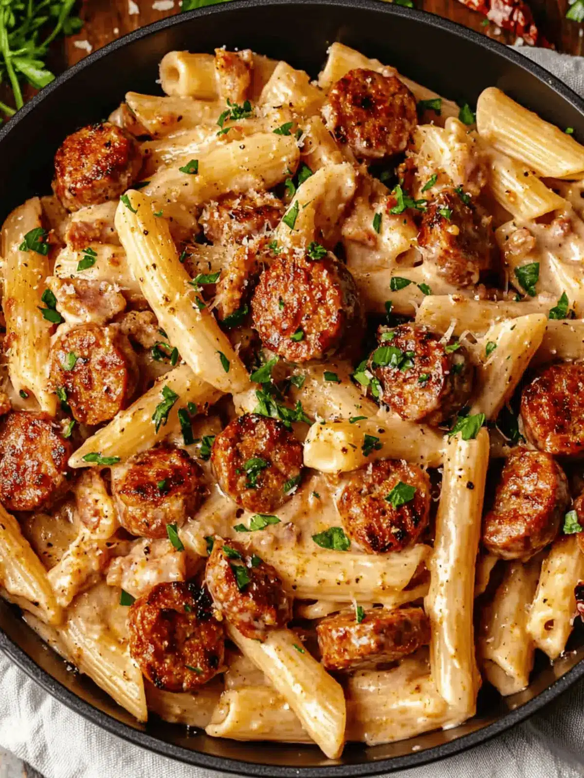Creamy Cajun Sausage Pasta