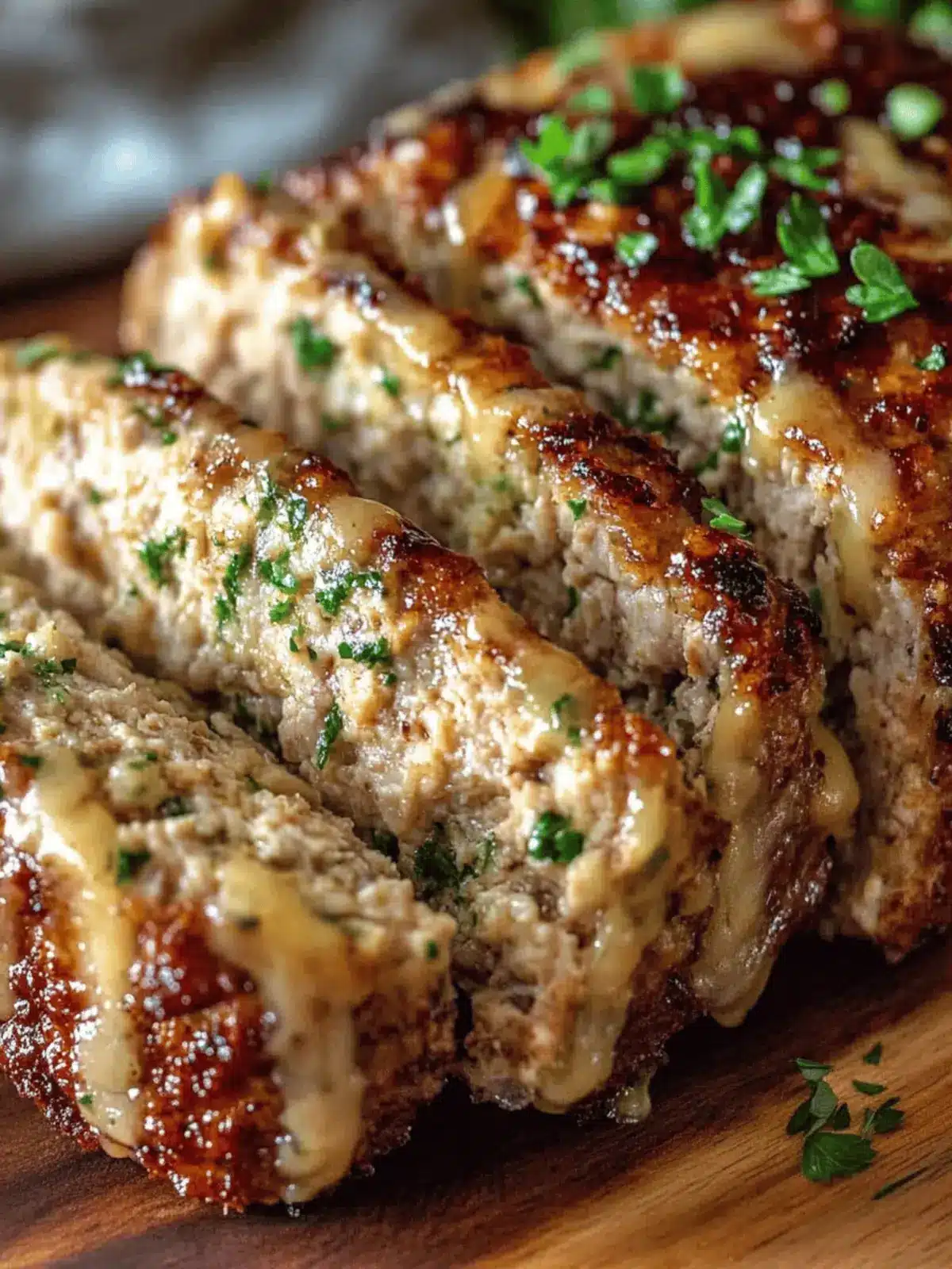 Juicy Garlic Parmesan Chicken Meatloaf