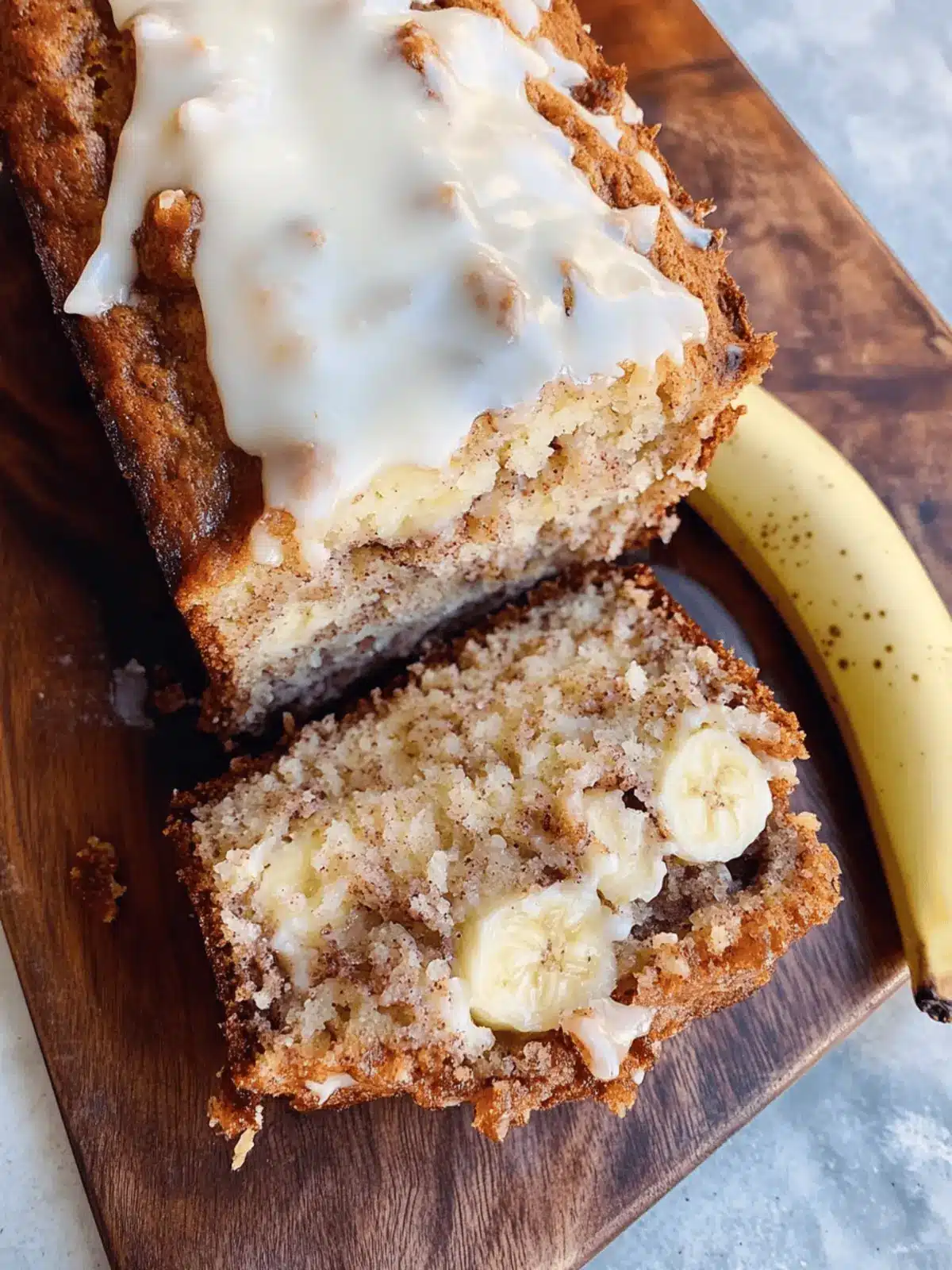 Cinnamon Roll Banana Bread