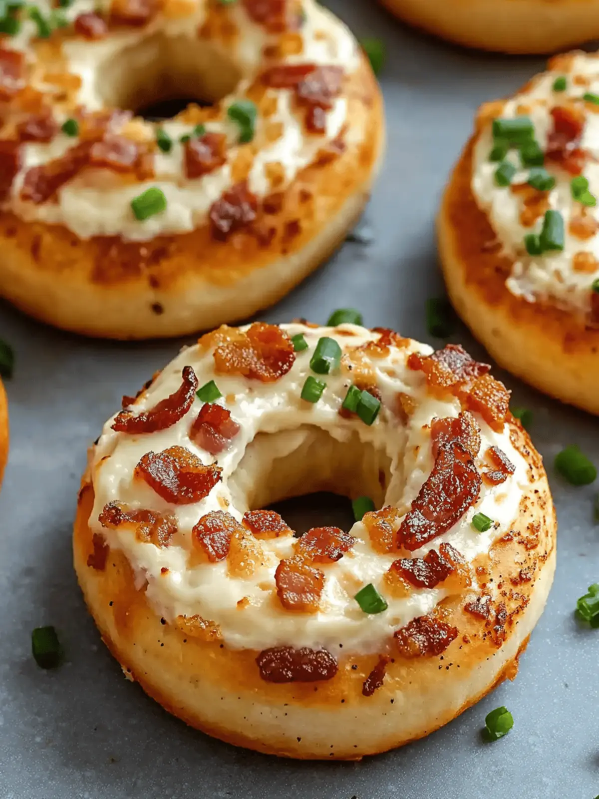 Zesty Bacon Cream Cheese Bagels