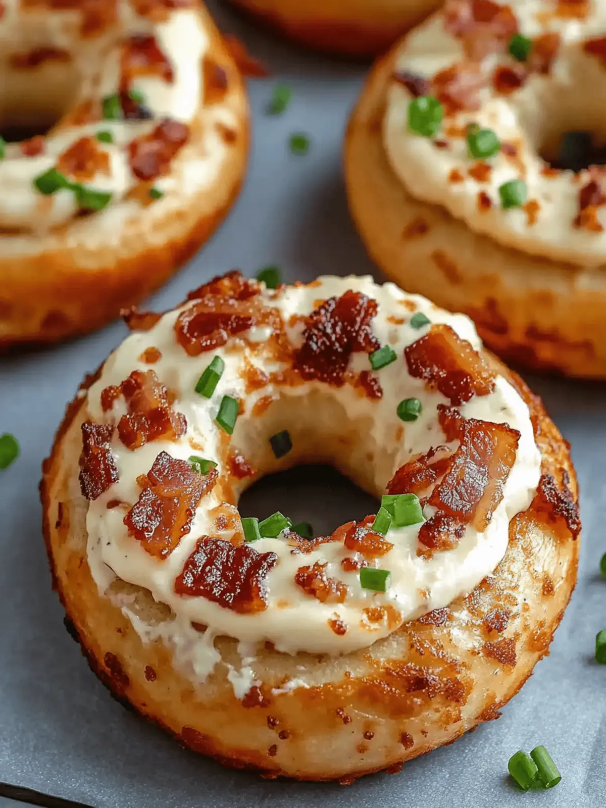 Zesty Bacon Cream Cheese Bagels