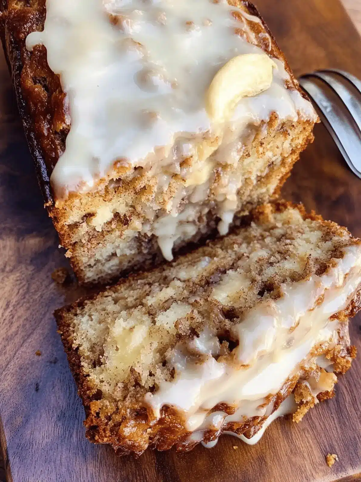 Cinnamon Roll Banana Bread