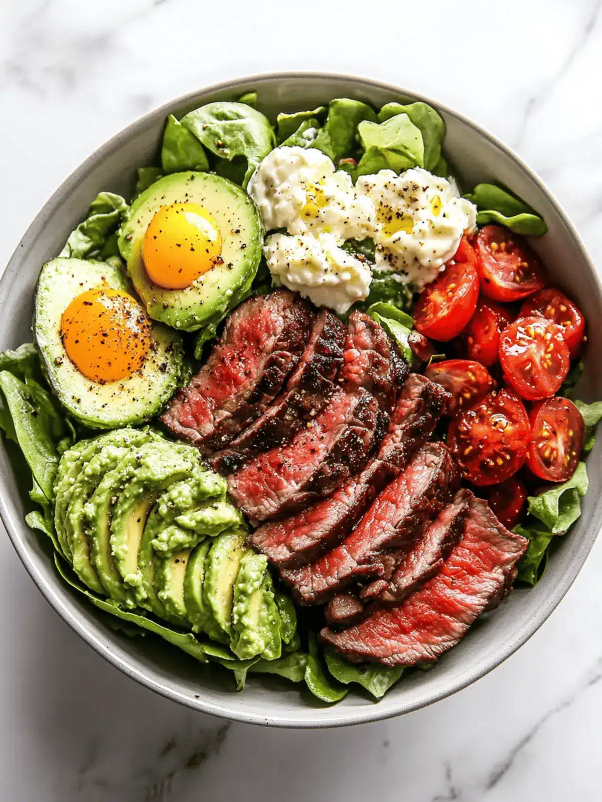 Steak Cobb Salad With Creamy Avocado Dressing Recipe Brings A Protein-Packed Delight!