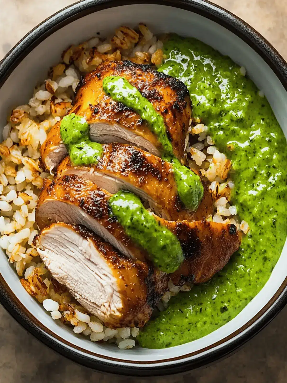 Easy Peruvian Chicken And Rice with Green Sauce Recipe