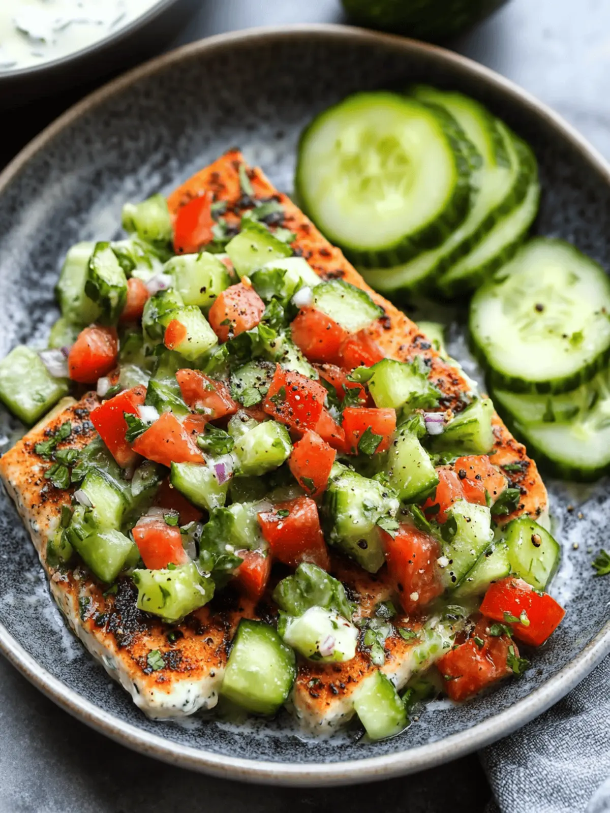 Creamy Cucumber Salad with Greek Yogurt Dressing