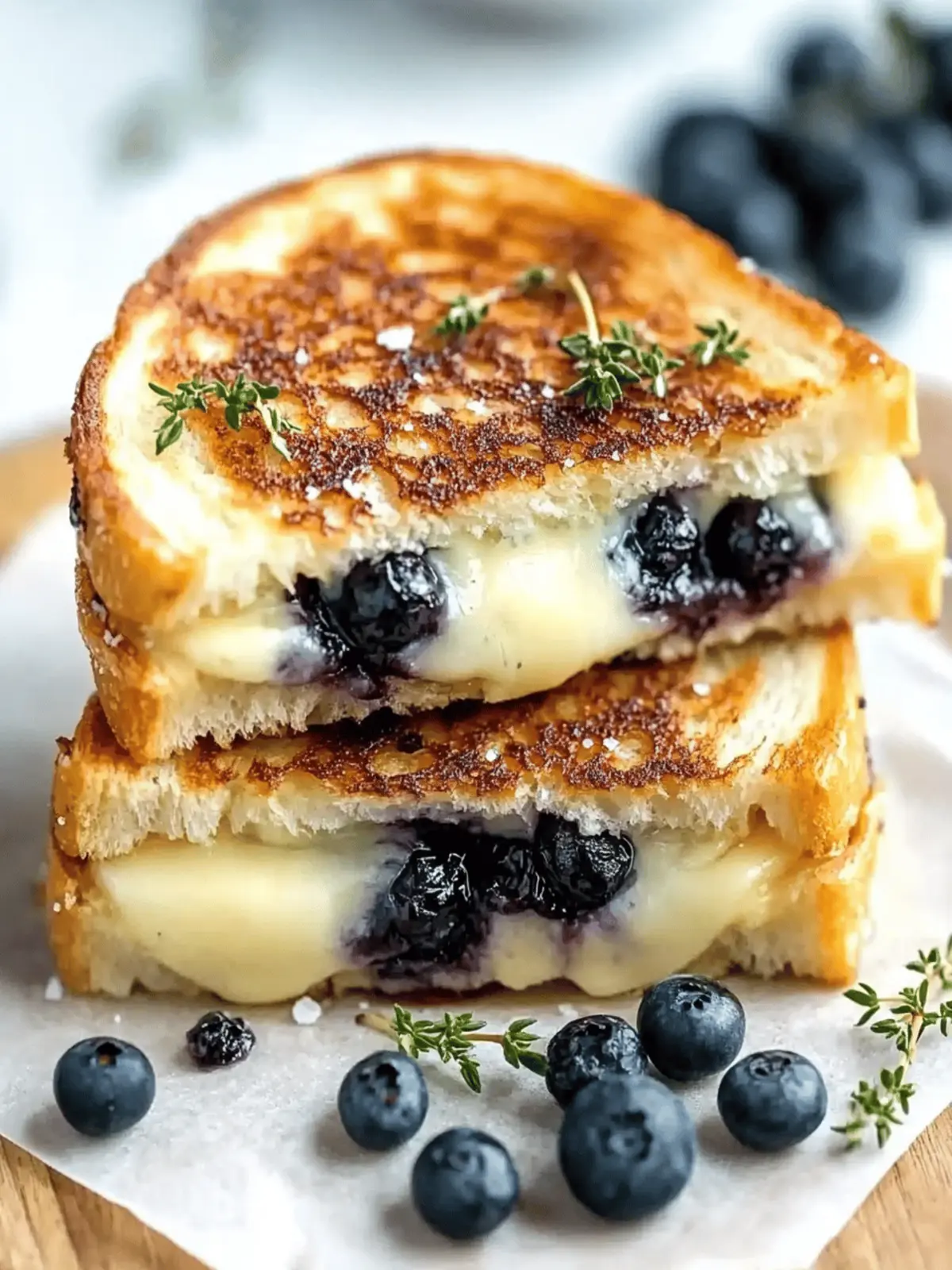 Crispy Blueberry Grilled Cheese