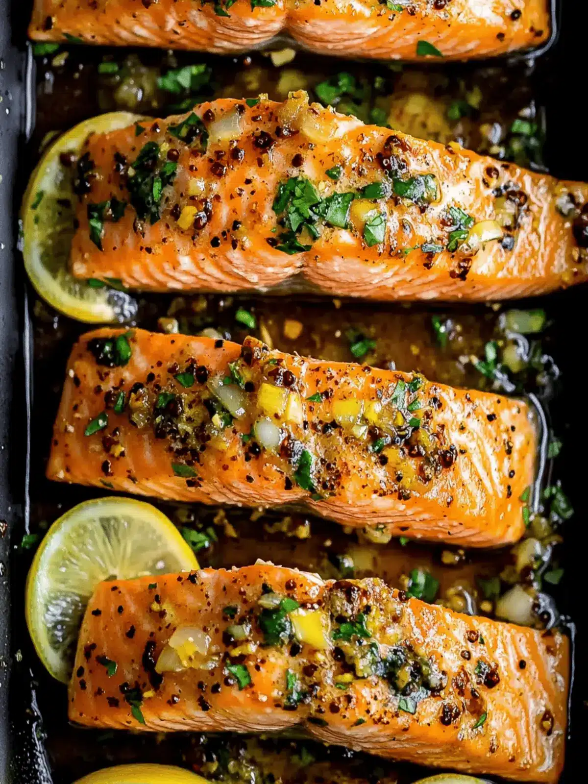 Honey Garlic Butter Baked Salmon