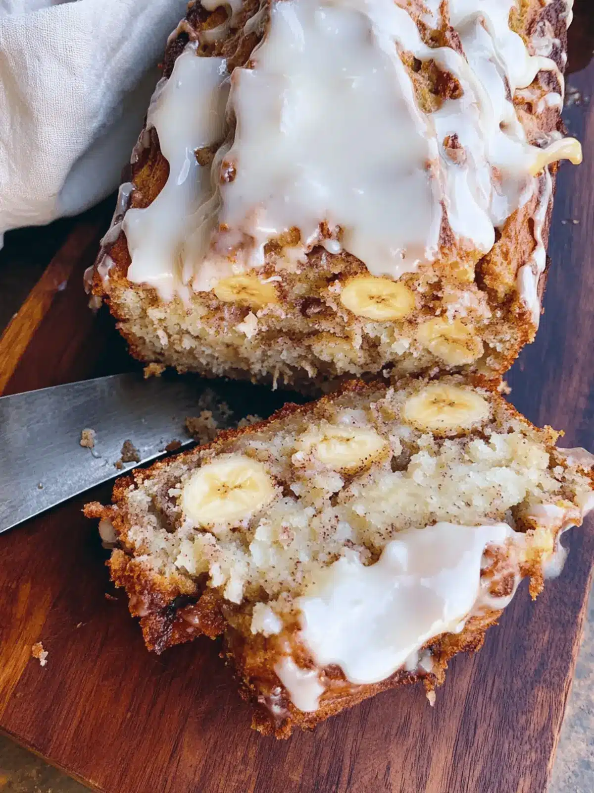 Cinnamon Roll Banana Bread