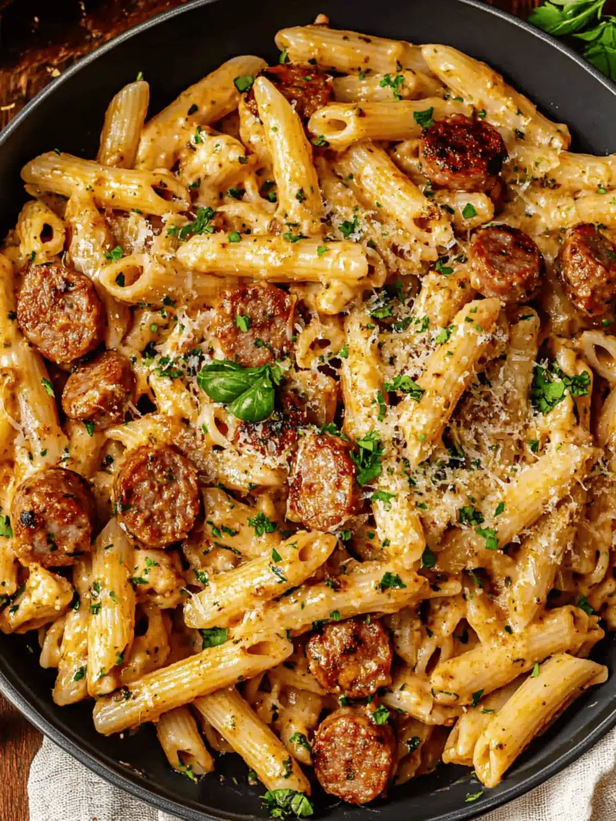 Creamy Cajun Sausage Pasta