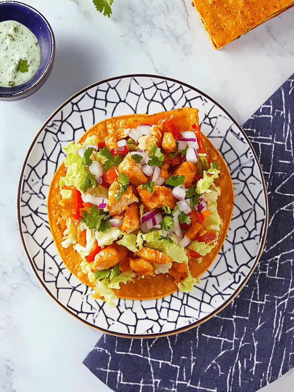 Asian Chicken Wonton Tostadas