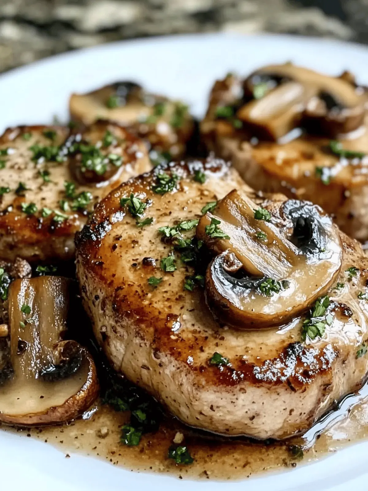 Garlic Butter Mushroom Pork Chops make dinner delightful!