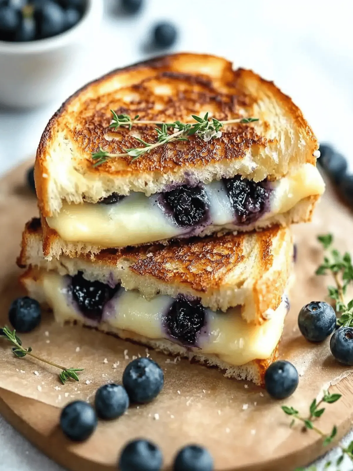 Crispy Blueberry Grilled Cheese