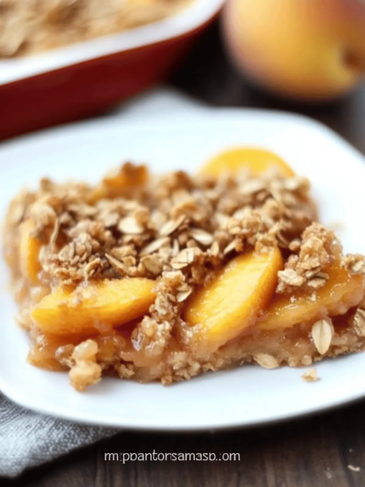Healthy Peach Crumble