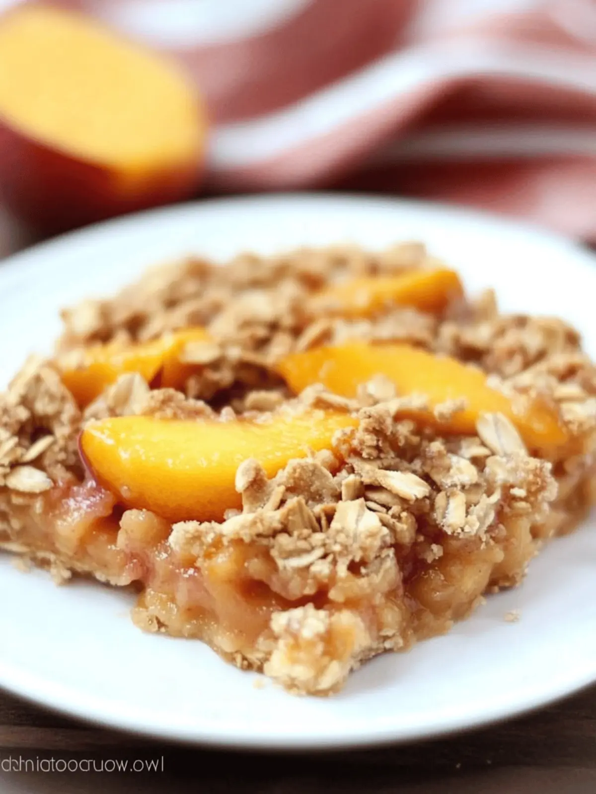 Healthy Peach Crumble