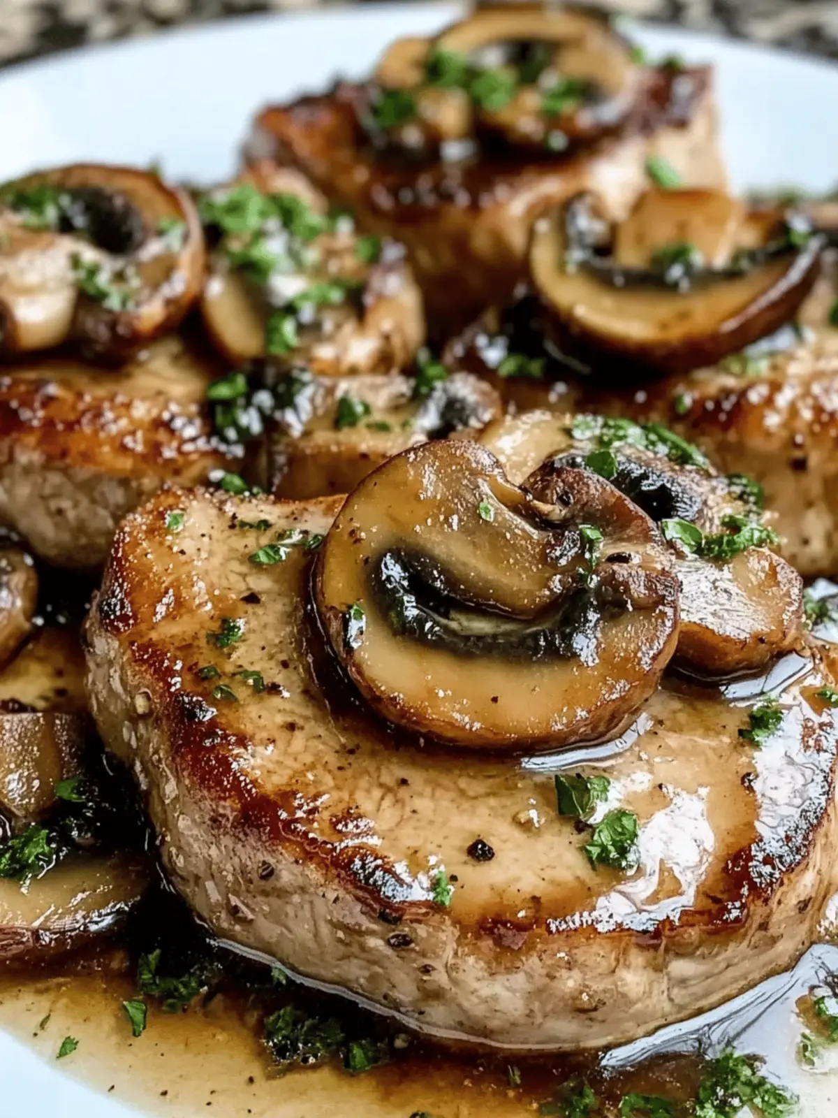 Garlic Butter Mushroom Pork Chops make dinner delightful!