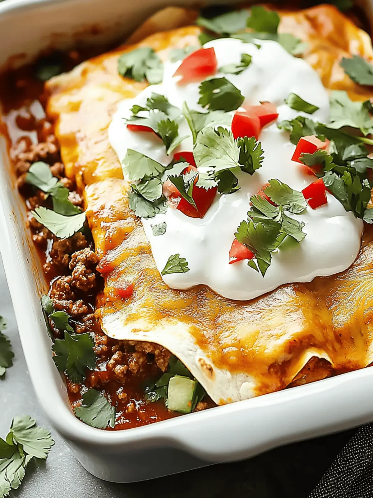 Easy Ground Beef Enchiladas