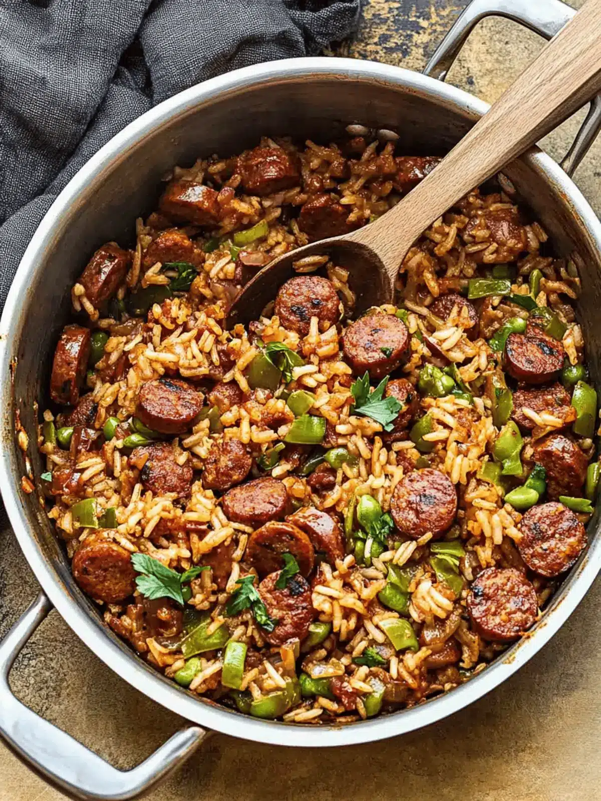 Cajun Sausage & Rice Skillet