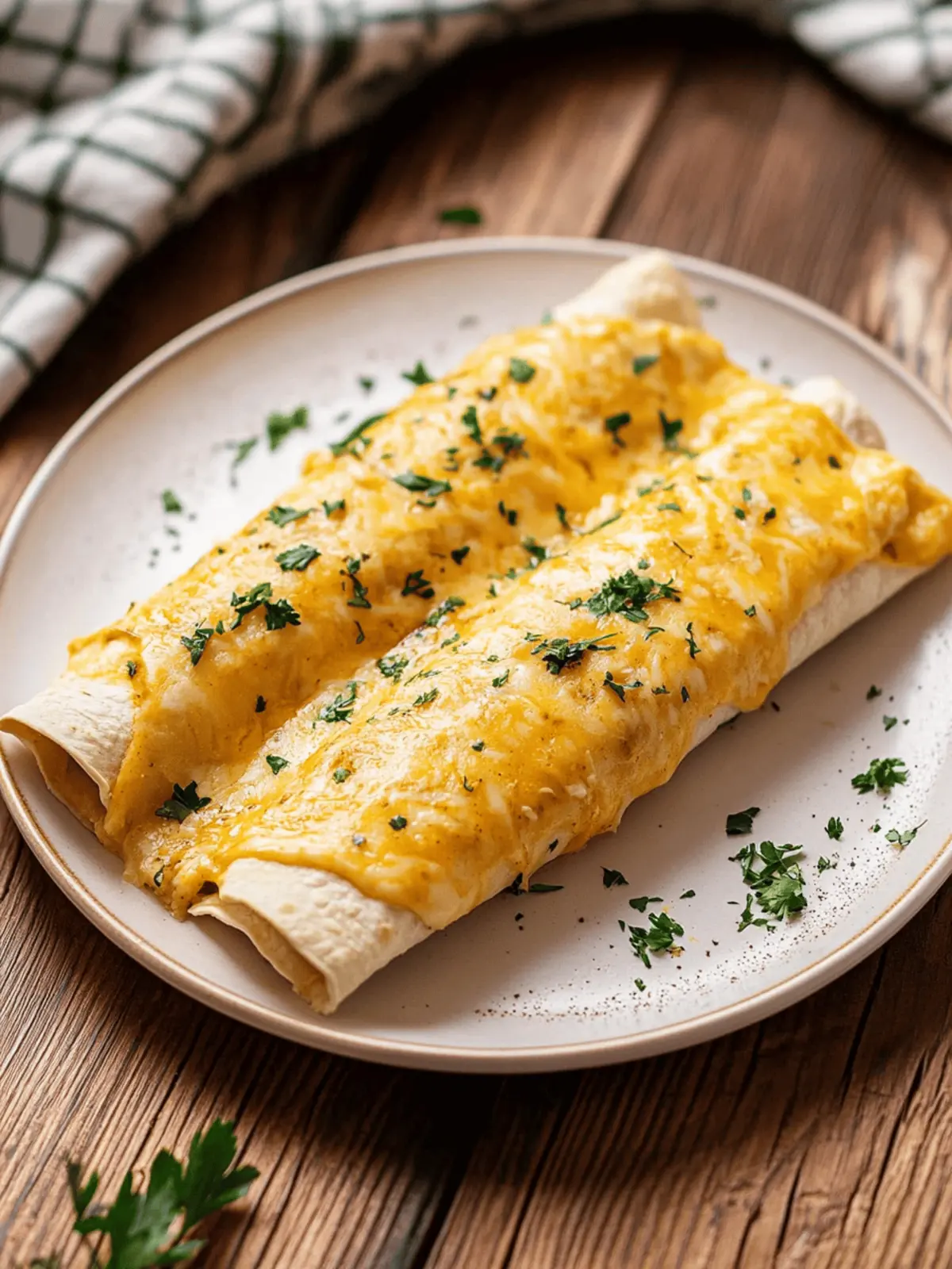 Creamy White Chicken Enchiladas