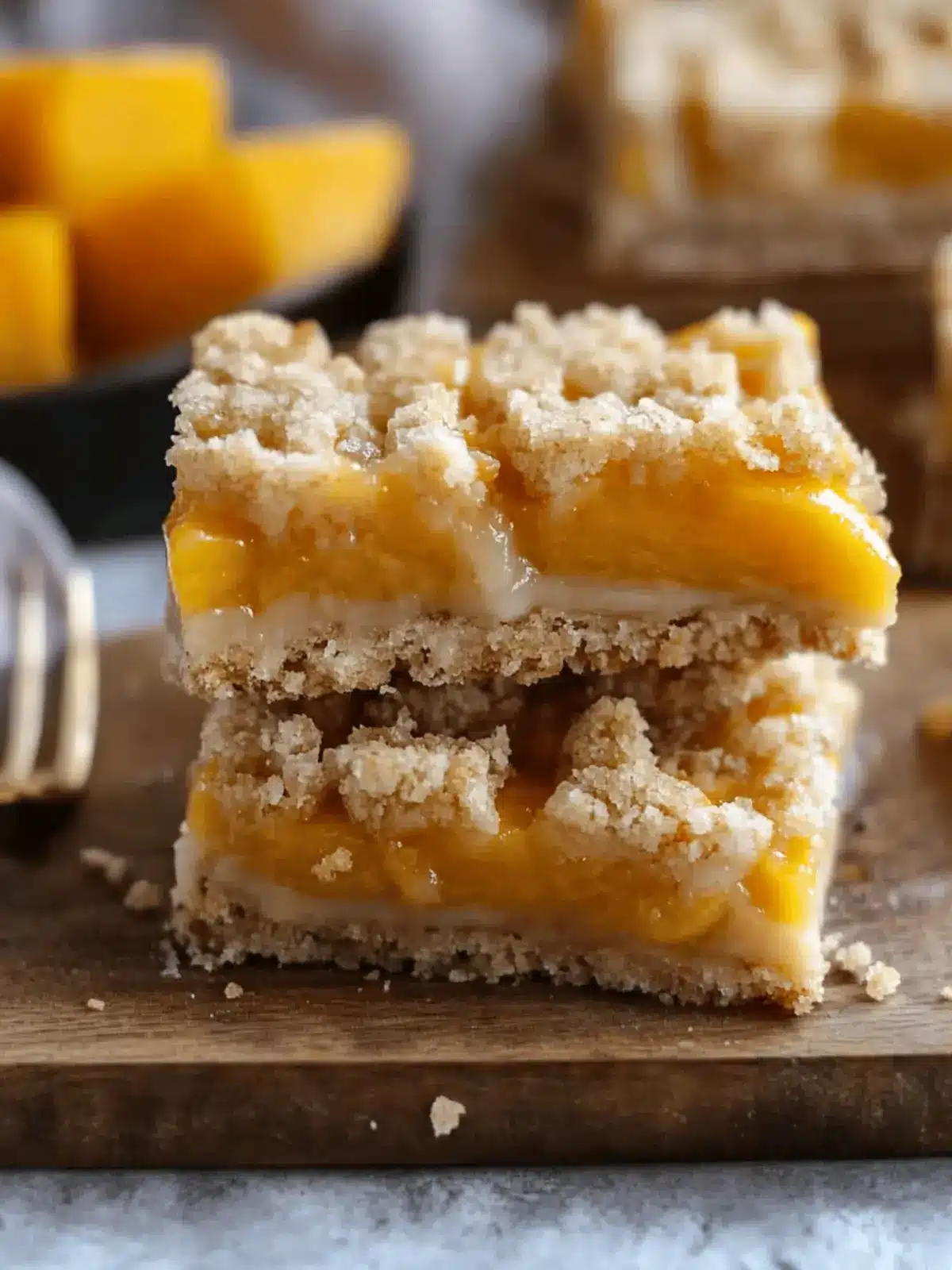 Paleo Vegan Mango Crumb Bars