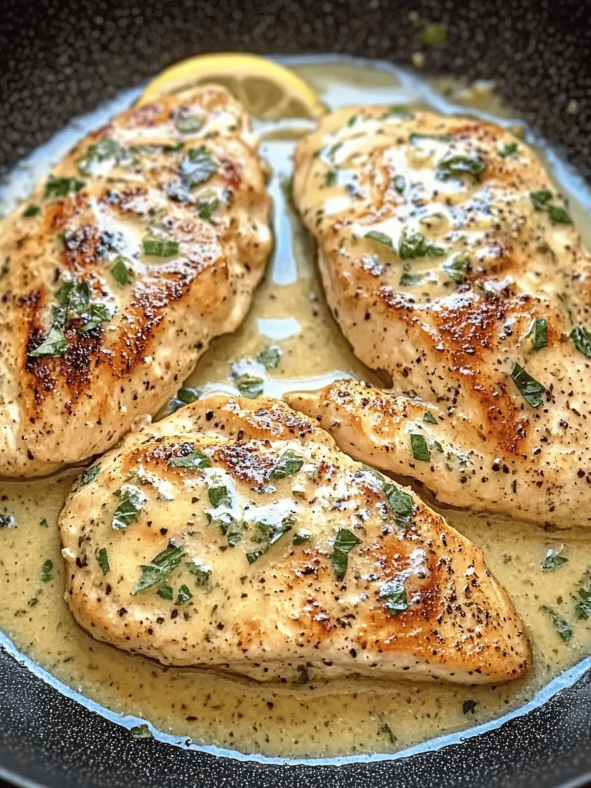 Pan Seared Chicken Breasts with Lemon Mustard Sauce