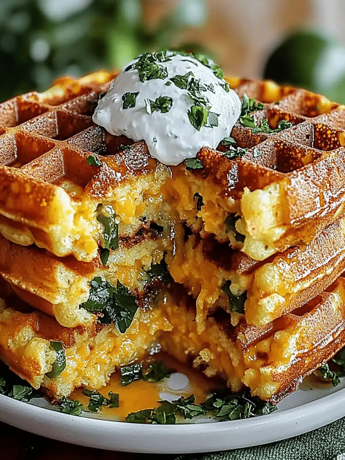 Cheddar Jalapeño Cornbread Waffles: A Flavorful Twist on a Classic