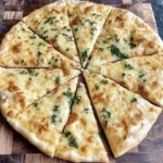 High Protein Cheesy Garlic Pizza- low calorie and over 30g protein