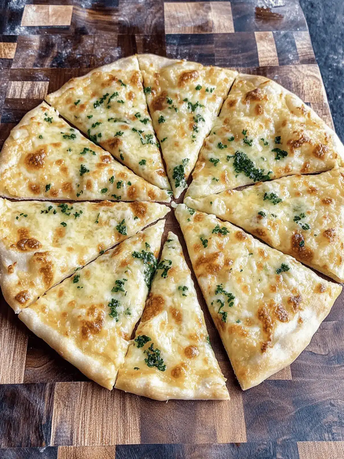 High Protein Cheesy Garlic Pizza- low calorie and over 30g protein